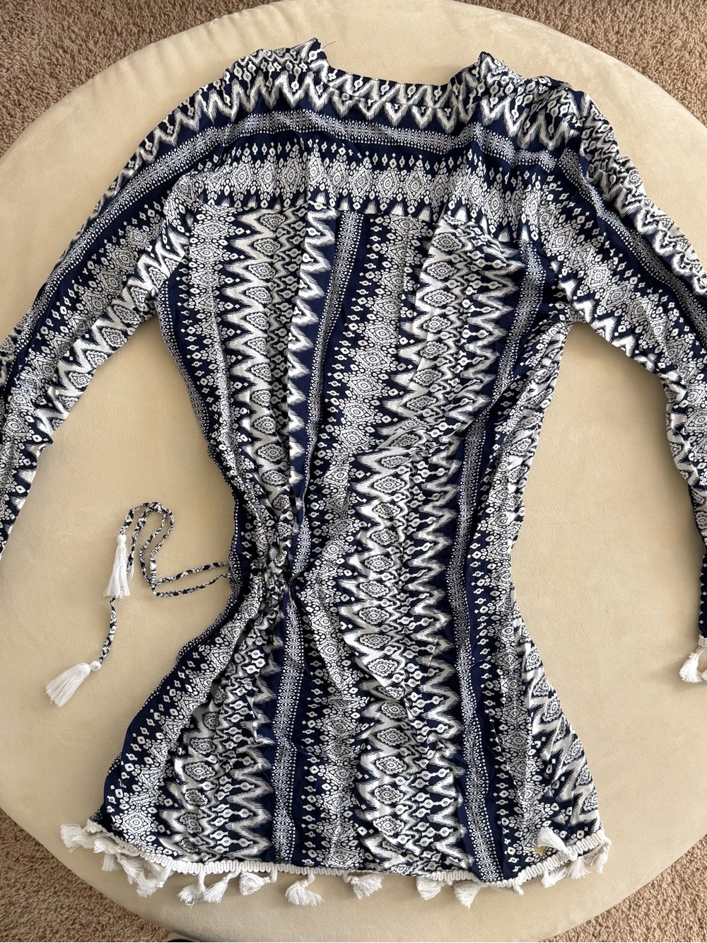 Spiaggia Dolce Tribal Print Tassel Tunic - NWOT - Size M - Picture 7 of 7